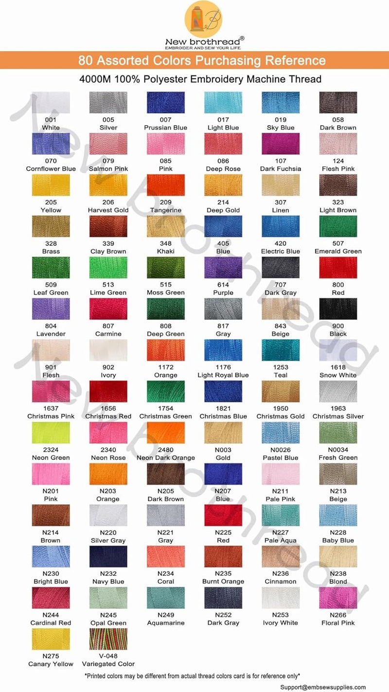 New brothread - Single Huge Spool 4000M Each Polyester Embroidery Machine Thread 40WT for Commercial and Domestic Machines - Flesh Pink - Image 3